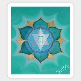 Anahata heart chakra Sticker